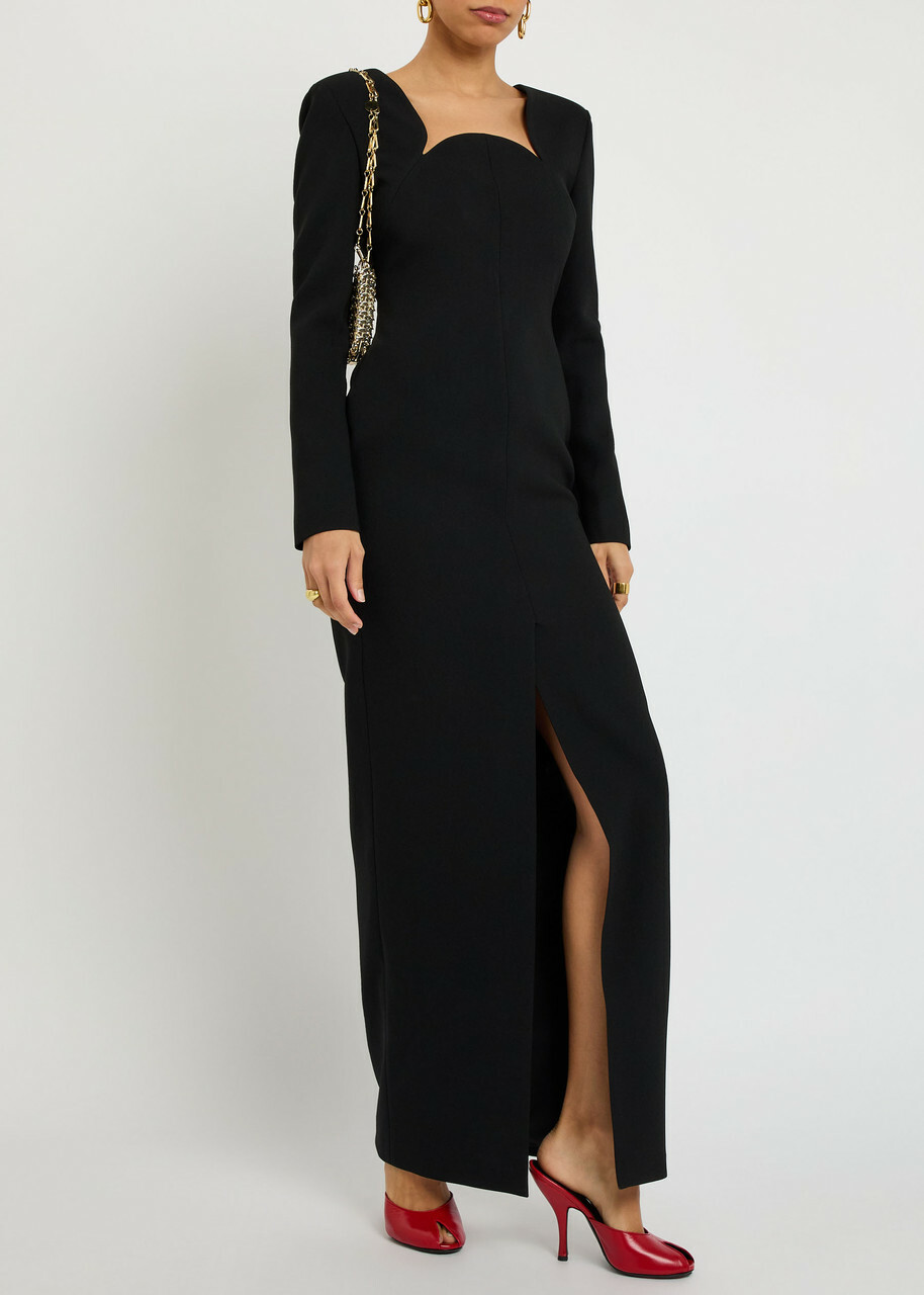 Roksanda Zari Crepe Maxi Dress Black
