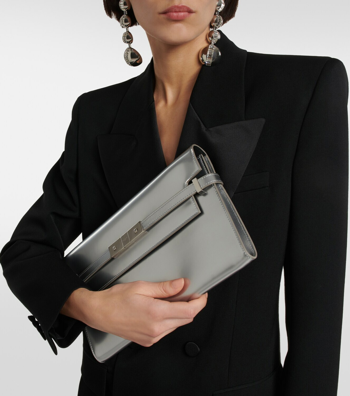 Saint Laurent Manhattan metallic leather shoulder bag Saint Laurent