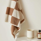 HAY Check Hand Towel in Cappuccino 