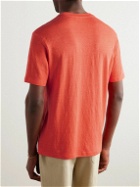 Thom Sweeney - Slim-Fit Linen-Blend Jersey T-Shirt - Orange
