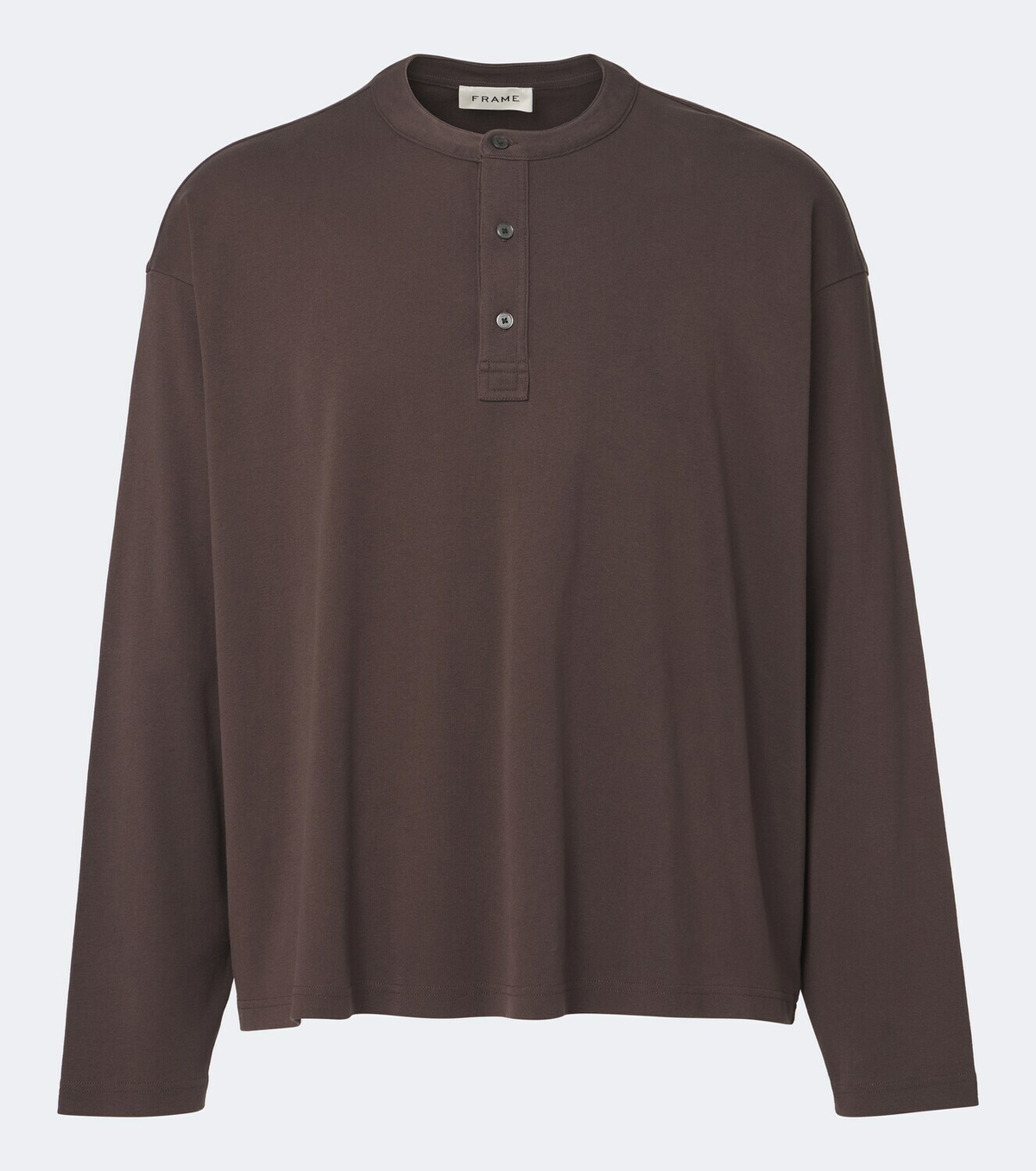 Frame Cotton jersey Henley shirt
