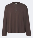 Frame Cotton jersey Henley shirt
