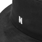 Norse Projects Men's Twill Bucket Hat in Black