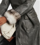 Dodo Bar Or Zvika belted shearling-trimmed coat