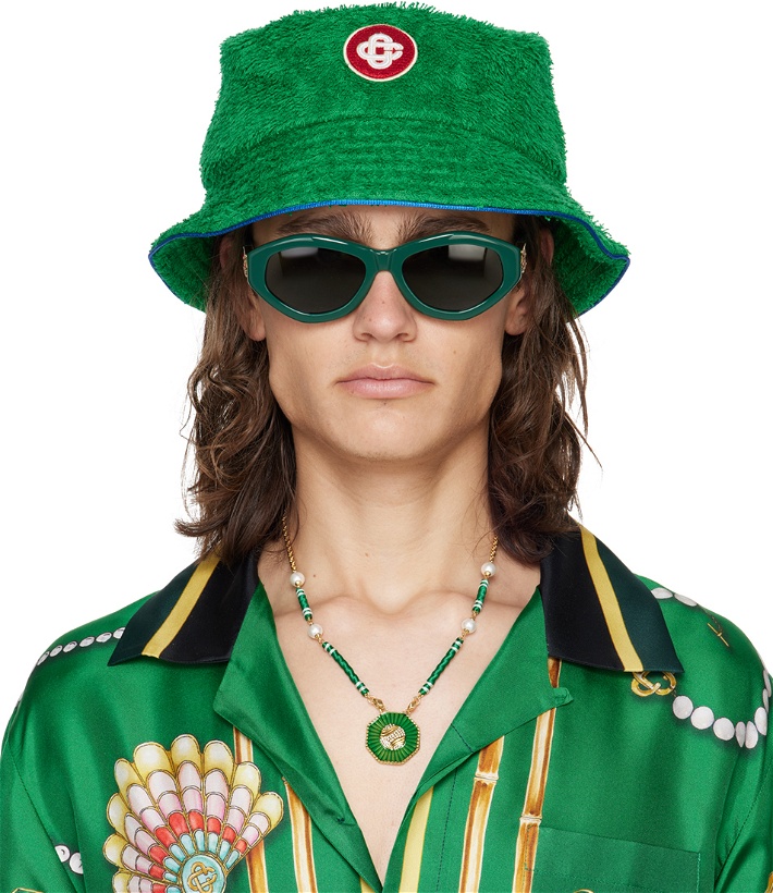 Photo: Casablanca Green Towelling Bucket Hat