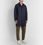 Norse Projects - Svalbard Checked Storm System Wool Coat - Blue