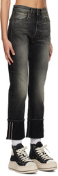 R13 Black Courtney Slim Jeans
