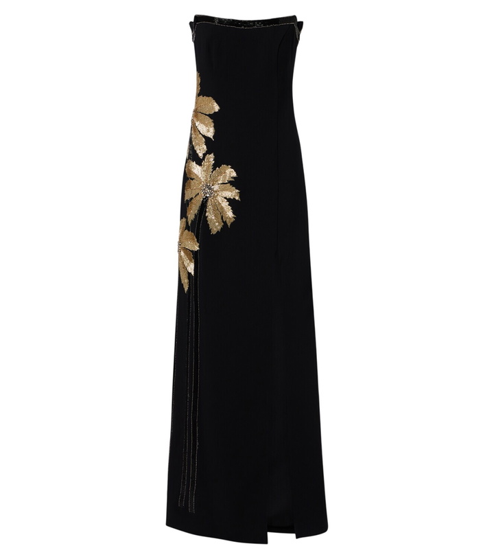 Photo: Costarellos Terrin embellished crêpe gown