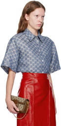 Gucci Navy & Off-White GG Shirt