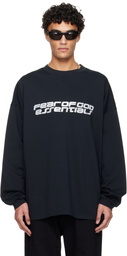 Fear of God ESSENTIALS Black Holiday Ponte 90s Long Sleeve T-shirt