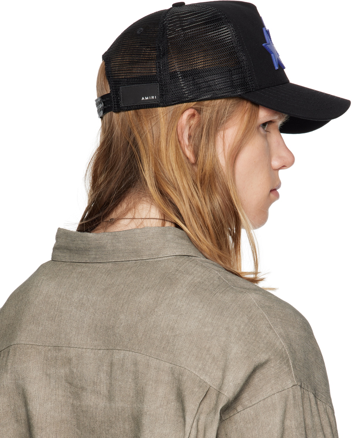 AMIRI Black 3 Star Trucker Cap Amiri