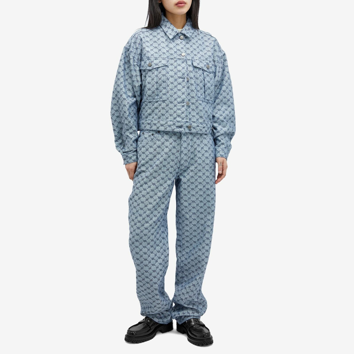 Daily Paper Women's Avery Denim Jacket in White/Blue