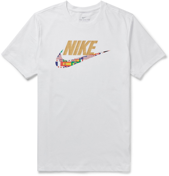 Photo: Nike - Preheat Logo-Print Cotton-Jersey T-Shirt - White