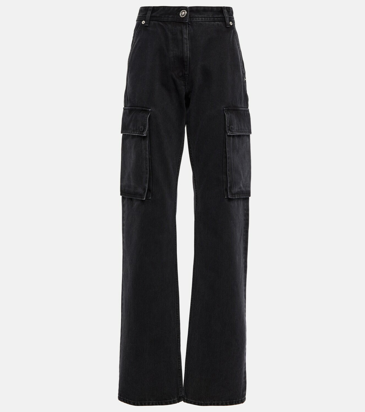 Versace - Cargo high-rise straight jeans