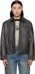 Andersson Bell Gray Carpenter Faux-Leather Jacket