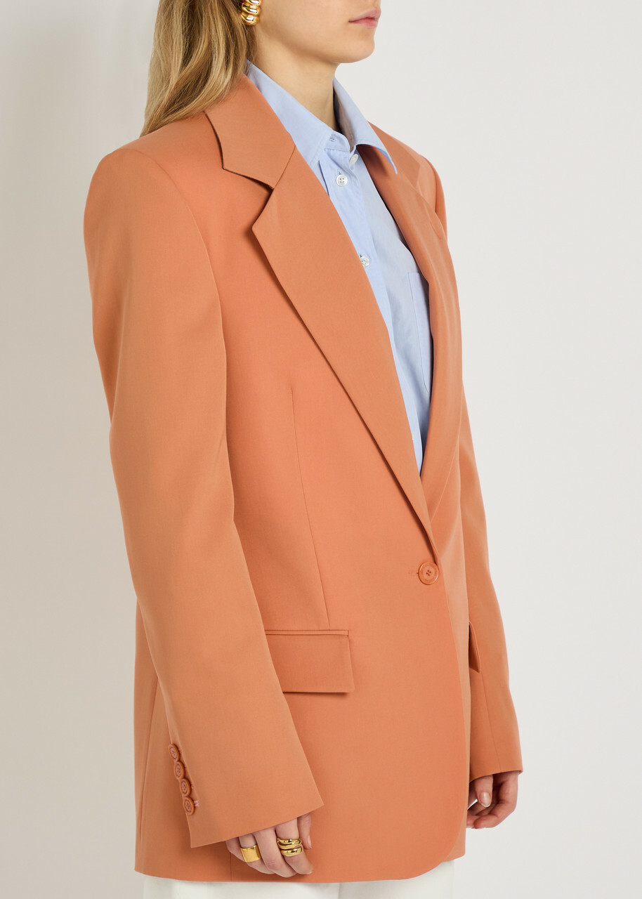 Stella Mccartney Boyfriend Wool Blazer Orange