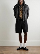AMIRI - Jacquard-Knit Wool Polo Shirt - Black
