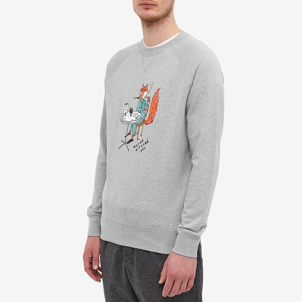 Maison Kitsuné Men's by Olympia Le-Tan Coffee Fox Crew Sweat