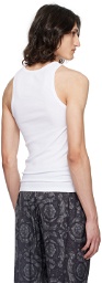 Versace Underwear White Ribbed Tank Top