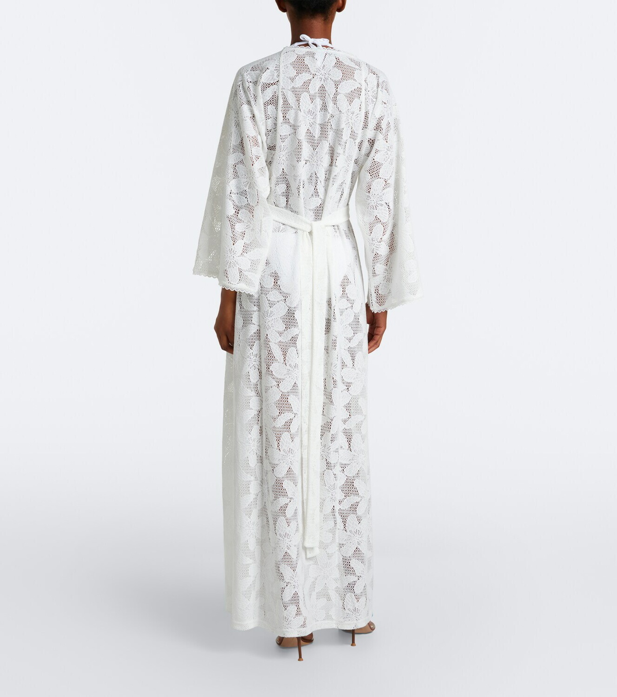 Melissa Odabash Nina floral sheer lace kaftan