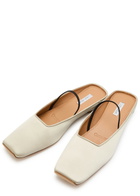 Calvin Klein Kate Silk-satin Slingback Ballet Flats Ivory