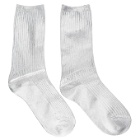 Acne Studios Silver Foil Socks