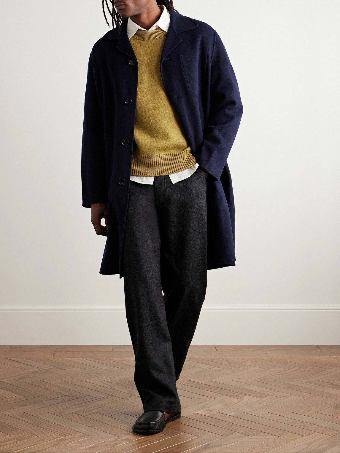 AMI PARIS - Logo-Intarsia Virgin Wool Sweater - Yellow