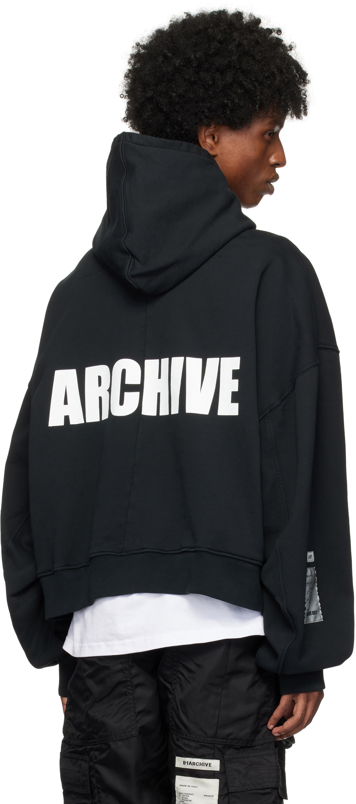 B1ARCHIVE Black Short Hoodie