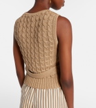 Max Mara Calibri cable-knit linen vest