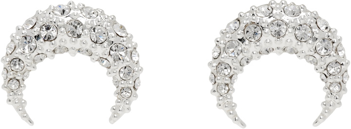 Photo: Marine Serre Silver Moon Stud Earrings