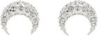 Marine Serre Silver Moon Stud Earrings