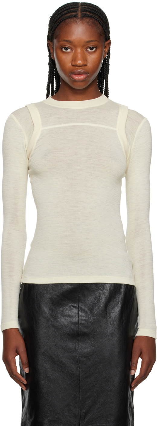 Maiden Name Off-White Eva Long Sleeve T-Shirt