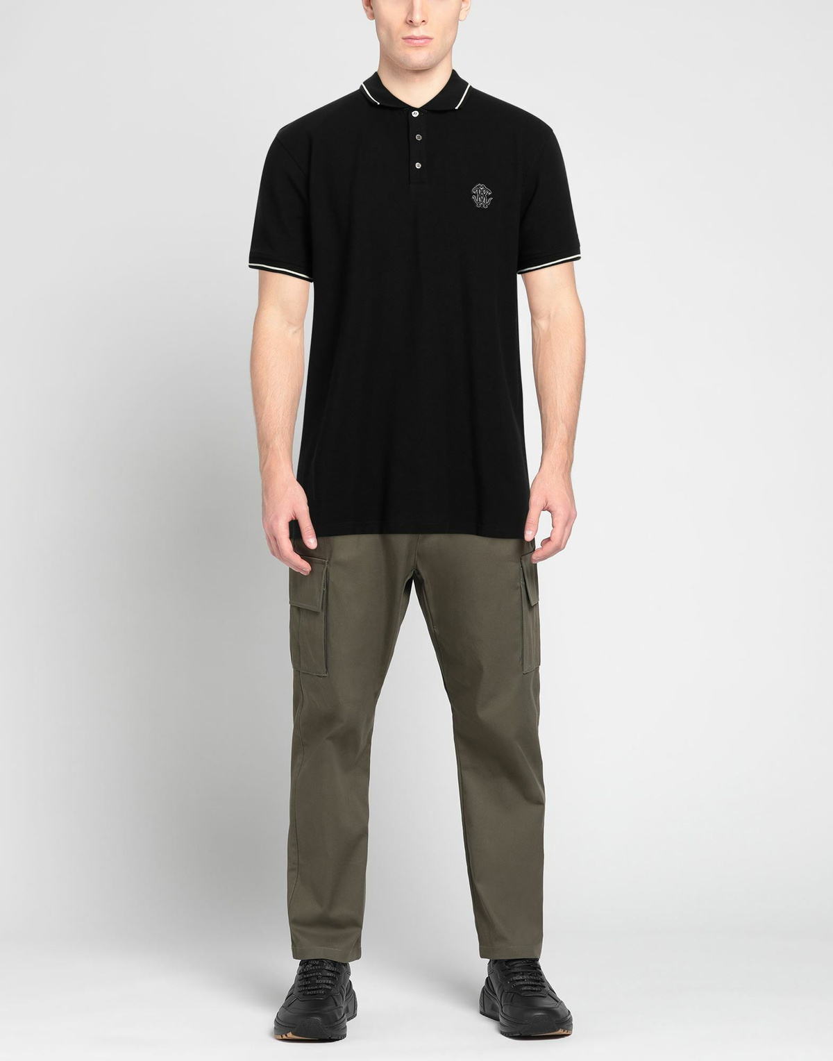 Roberto Cavalli Mens Polo shirt in Black