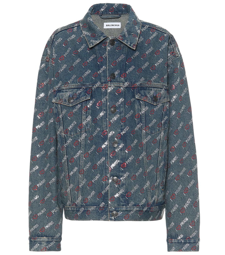 Photo: Balenciaga Embellished denim jacket