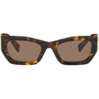 Miu Miu Eyewear Brown Miu Glimpse Sunglasses