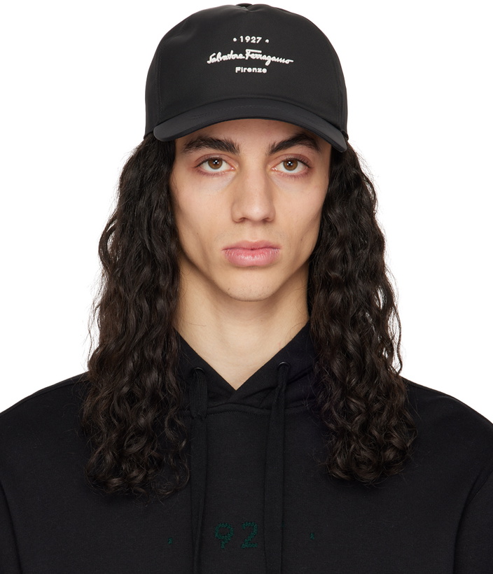 Photo: Ferragamo Black Bonded Cap