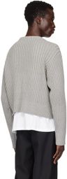 C2H4 Gray Literary Layered Cardigan