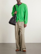 Auralee - Brushed Cashmere and Cotton-Blend Cardigan - Green
