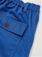 Studio Nicholson - Bryd Straight-Leg Pleated Cotton-Blend Twill Trousers - Blue