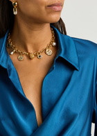 Joanna Laura Constantine Wave 18kt Gold-plated Charm Necklace - One Size
