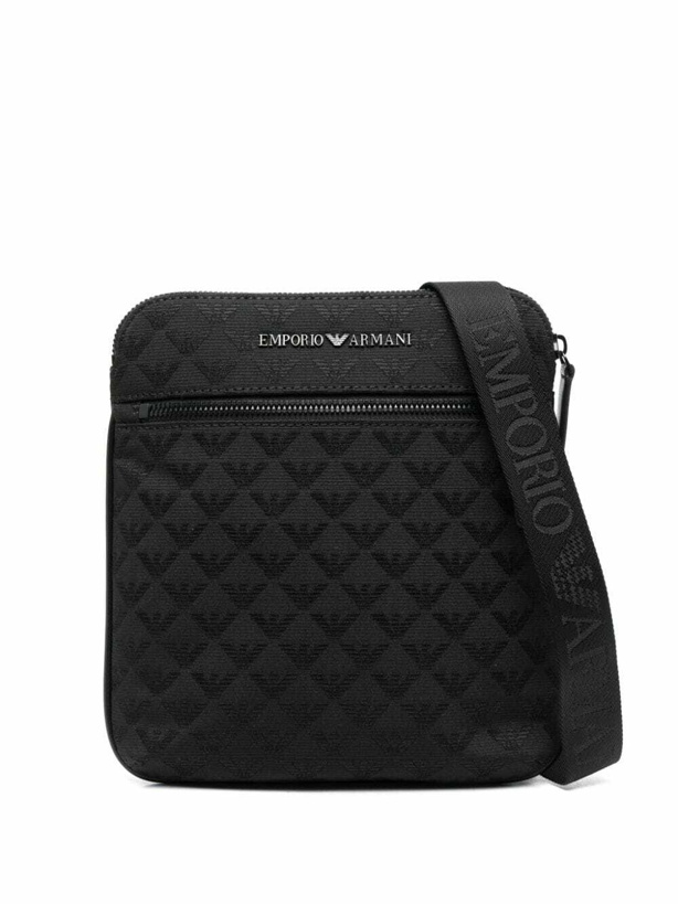 Photo: EMPORIO ARMANI - Allover Logo Messenger Bag