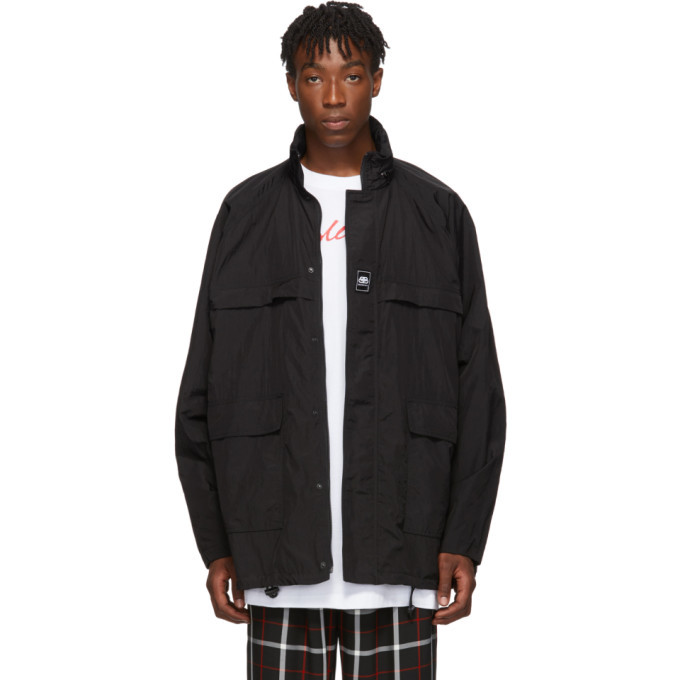 Balenciaga Black Light Nylon Windbreaker Coat Balenciaga