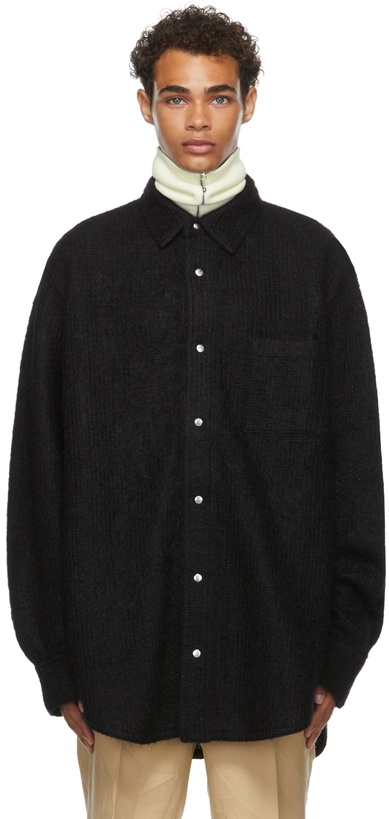 Photo: Jil Sander Black Brushed Shirt Jacket