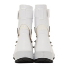Xander Zhou White Lace-Up Boots