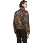 Saint Laurent Brown Fauve Leopard Bomber Jacket