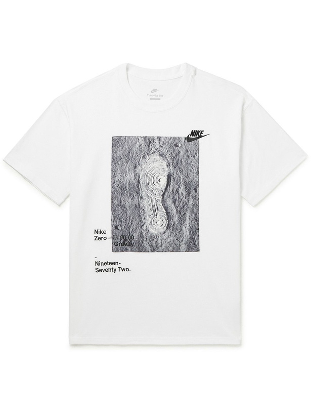 Photo: Nike - Appliquéd Logo-Embroidered Cotton-Jersey T-Shirt - White