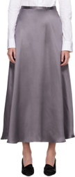 BITE Gray Fluid Midi Skirt