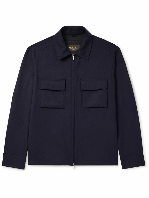 Photo: Loro Piana - Wool-Blend Blouson Jacket - Blue