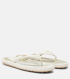 Tod's Striped leather thong sandals