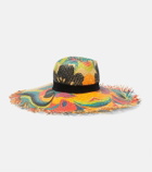 Etro - Striped raffia hat